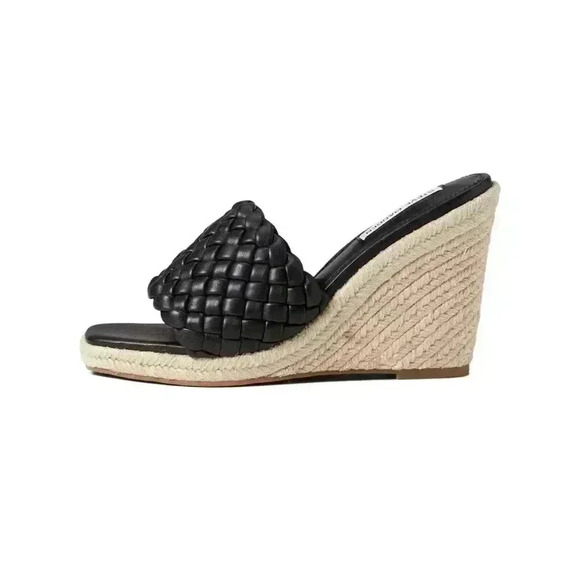 NWB Steve Madden Udele Wedge Mule Women Sandals Woven Sz 9 Platform - Picture 2 of 9